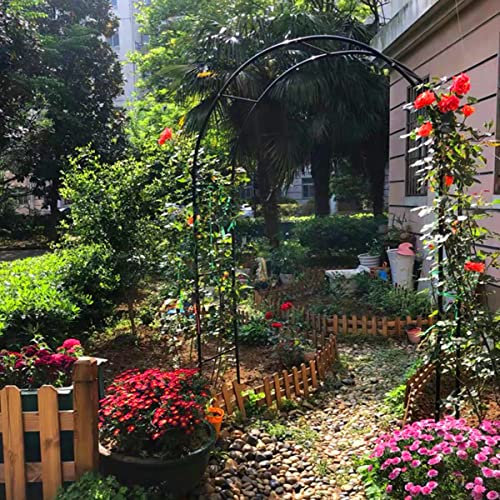 Pergola de jardin en métal noir antirouille pour plantes grimpantes, vignes et décoration de mariage, arche extra large pour tonnelle de rose, 160 x 220 cm (l x H)
