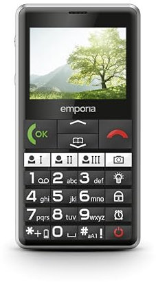 emporiaPURE-LTE, Seniorenhandy 4G, Tastenhandy ohne Vertrag, Mobiltelefon mit Notruftaste, Schwarz