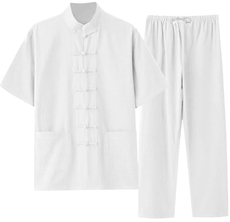RUMAOZIA Biancheria in Cotone per Zen Meditazione Tai Chi Uniforme Uomini Abbigliamento Tradizionale Cinese Kung Fu Abbigliamento Traspirante Tops Set di Abbigliamento per Arti Marziali Tang Abito a