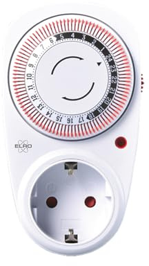 ELRO TI1500 Mechanische Zeitschaltuhr | Kompakt |15 Minuten Schaltzeit | Bis zu 3600W | Innenbereich, Rot
