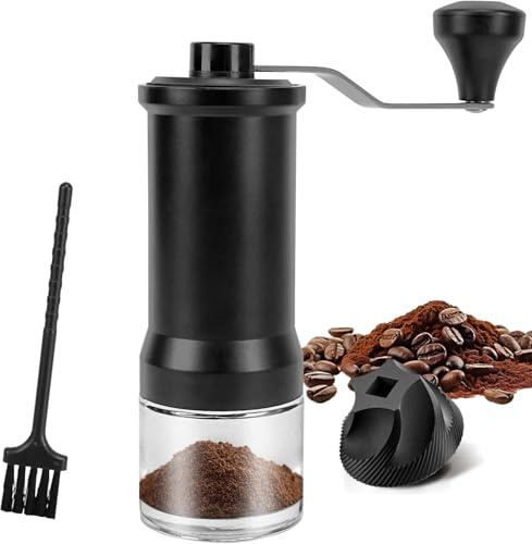 Molino de café manual externo y ajustable, con molino cónico de cerámica de alta precisión y diseño moderno,adecuado para Pour Over y cafeteras Moka.