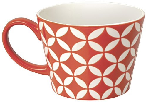 Excelsa Etnika Tasse Jumbo 415 ML, Porcelaine, Rouge, 11 x 11 x 8 cm