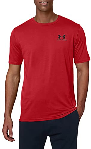 Under Armour Men's Sportstyle Left Chest Short-Sleeve T-Shirt , Red (600)/Black , X-Large
