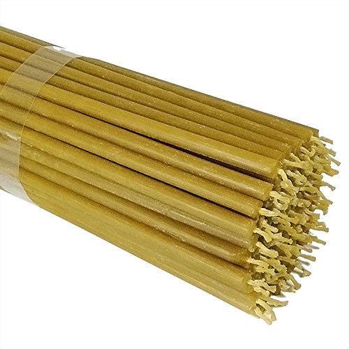 NKlaus 4830g (ca. 500 pezzi) Candela rituale d'altare in cera d'api, senza gocciolamento L 24,5cm 36264