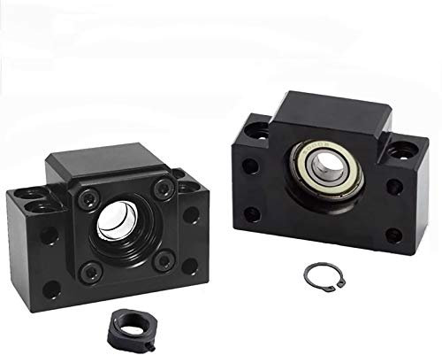 BK10 + BF10 / BK12 + BF12 / BK15 + BF15 Karbonstahl Kugelschraube Endstützen Lager Blöcke Halterungen Basis Schwarz Kugellager Block Halterung