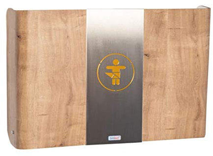 Timkid KAWAQ Table à langer murale en bois de couleur chêne avec partie centrale en métal