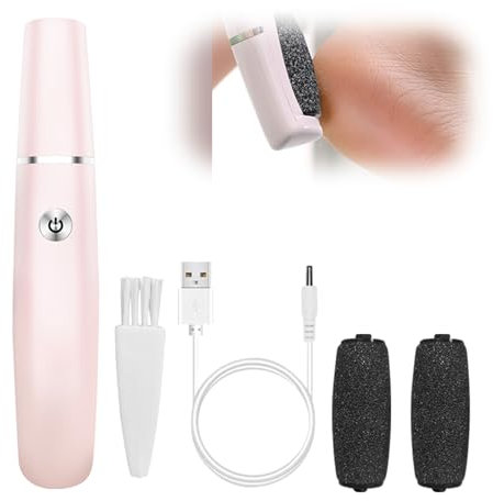 Elektrischer Hornhautentferner für die Füße,2025 Neuest Pediküre Set Fußpflege Elektrisch,Fußschleifer Elektrischer Hornhautentferner Füße für Abgestorbene,Schwere,Trockene Haut an Den Fersen (Rosa)