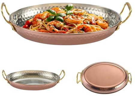 Yiohejy Stainless Steel Serving Tray,Oval Platter with Handles | Heat-Resistant Stainless Steel Tray for Meat Cooking Dinner Seafood Serving Appetizer Display Restaurant Home