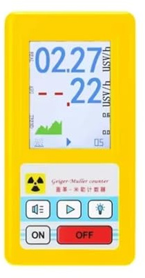 BR-6 Geigerräknare Kärnstrålningsdetektor Personlig dosimeter Röntgengammadetektor LCD-radioaktiv testare Marmorverktyg(Yellow)
