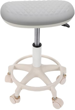 Jectse Tabouret Roulant Réglable en Hauteur, Tabouret de Salon de Manucure avec Repose-Pieds, Pivotant à 360 Degrés, roulettes Lisses, de Salon Idéal pour la beauté, Le Maquillage, Le Tatouage, Le