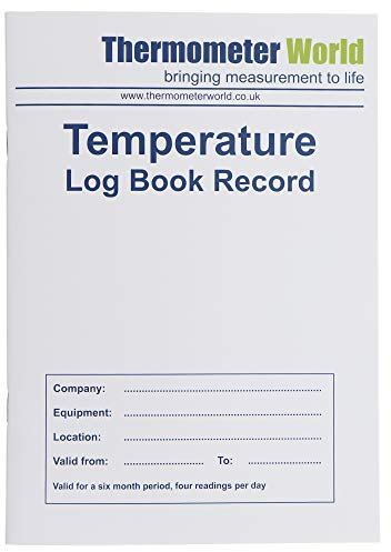 Fridge Temperature Log Book 6 Months Record - Monitor Fridge Freezer Cooking Baking Temperature Food Safety and Hygiene