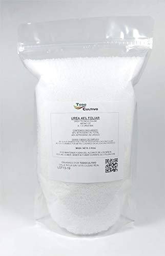 UREA HYDROSOLUBLE FOLIAIRE 46% (N). ENGRAIS AZOTE POUR L'IRRIGATION ET LES TRAITEMENTS DES FEUILLES. 5 KGS.