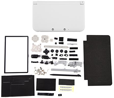 YUUGAA Case, Full Housing Case Cover Shell Repair Parts Complete Fix Replacement Kit für 3DS XL(White)