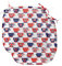 ABAKUHAUS London Polster für Esszimmerstühle, Tee-Party-Flagge Tassen, Dekoratives wasserfestes Kissen mit Riemen für Küchensitze, 40 cm x 40 cm-2er Pack, Vermilion Marineblau