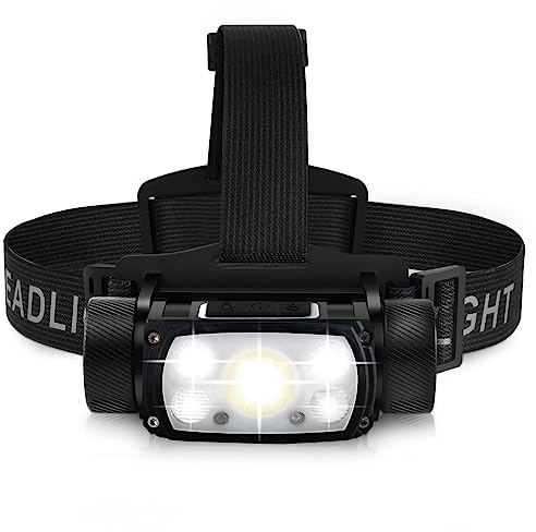 Northlet Rechargeable LED Headlamp,90000 Lumen Super Bright Motion Sensor Head Lamp,160°Adjustable Headband Outdoor Waterproof Head Light,18 Modes