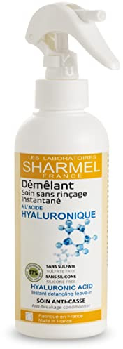Masque Démêlant en Spray Sans Rinçage- à l'Acide Hyaluronique - 0% silicone - 97% d'ingrédients d'Origine Naturelle - 200ml