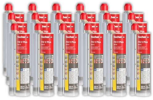 FIS V Plus 360S Lot de 18 cartouches de mortier d'injection de 360 ml, mortier résistant aux intempéries pour intérieur et extérieur