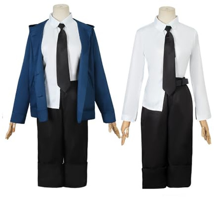 Anjinguang Chainsaw Man Power Cosplay Kostüm Hemd Jacke Hose Power Cosplay Outfits Fancy Dress Party Halloween Kostüm für Frauen Uniform Full Suit