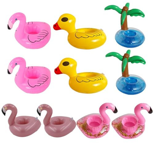 10 Pieces Inflatable Drink Coasters, Water Coasters, Pool Party Decorations, Floating Cup Holders, Pool Gadgets, Pool Cup Holders, Pool Accessories