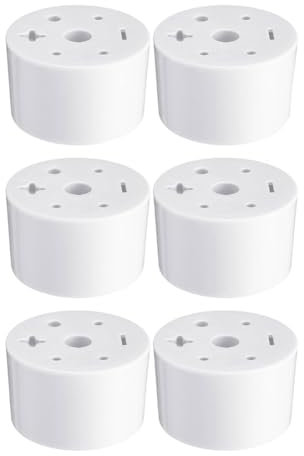 Qwertfeet 6 piezas de jarrón funerario de cementerio inserta soporte de flores de cementerio de plástico con cementerio reutilizable cilíndrico de 7 agujeros