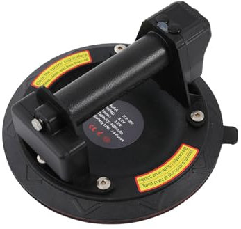 3,5 W elektrisk vakuumsugkraft med fjärrkontroll, φ21 cm glasssugare plattlyft, lastkapacitet 200 kg för kakel glas (svart)