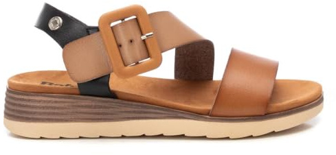REFRESH - Sandalia Mujer Camel - Calzado Cómodo y Versátil - Moda casual - Modelo 17284402 (Talla 37)