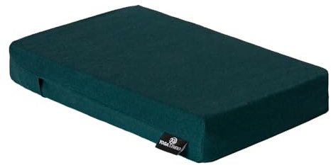 Yoga Studio Cotton Yoga Block Cover | High Quality, Premium Cotton Yoga Brick Covers | Reusable, Hygienic, Anti-Slip | Only Fits 30x20x5 Blocks (Teal, 30cm x 20cm x 5cm)
