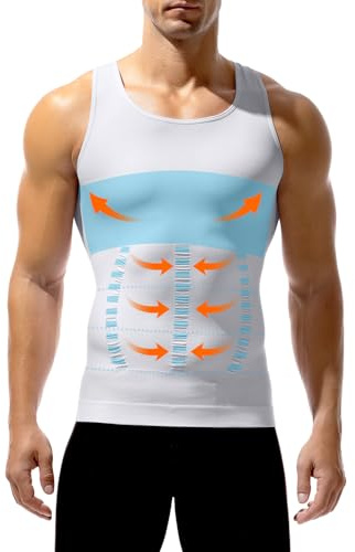 Arjen Kroos Kompressionslinnar för män mager underställ ärmlösa underkläder bantningströjor bantning shapewear
