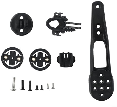 Soporte de computadora para manillar de bicicleta de carretera compatible con Canyon-H31 CP10 CP20, para Garmin, para Bryton, soporte de ciclismo negro de nailon con bases, soporte de luz y banda de