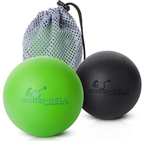 Bomb-Ball Duo Massage ball set by Ultimate Relief, Faszien + Lacrosse massage ball für die Ultimative Muskel Entspannung, Selbstmassage, Faszientraining + Triggerpunkt Therapie