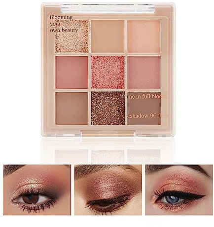 Boobeen Paleta de Sombras de Ojos Nude - Maquillaje Mate y Brillante, Sombra de Ojos en Polvo Cremoso de Alta Pigmentación, Crea un Look de Ojos Neutro, Larga Duración