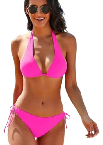 Cozyan Conjuntos De Bikini para Mujer Bikini Push-up Acolchado Cintura Alta Torcida Pantalones Cortos De Baño De Barriga Bikini Bikini para Mujer Push Up Brasileños Bañador de Fruncido