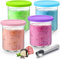 Für 4 Stück Ninja Creami Behälter für NC501 NC500EU-Serie 680ML 11-in-1 Ninja Eismaschine, BPA-Frei Ninja Creamy Deluxe, Spülmaschinenfest, Ninja Eismaschine Zubehör