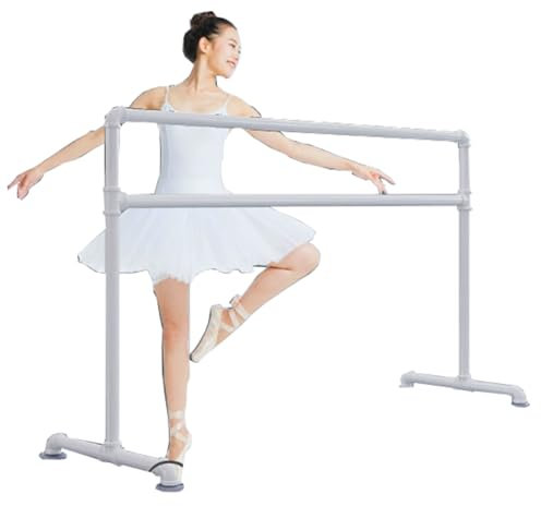 Ballettstange for Zuhause, tragbare Ballettstange for Kinder und Erwachsene, freistehende Doppelstange mit rutschfester Unterlage, stabile Basis, robuste Tanz-Streckstange for Zuhause, Fitness, Ballet