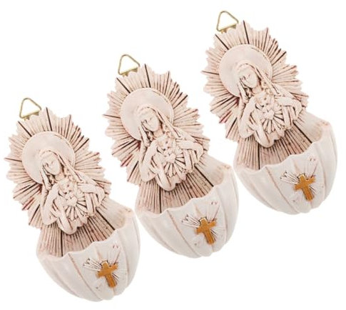 DECHOUS Unico Sacro Cuore Di Maria Acquasantiera Cattolica Decorazione Da Parete Per Casa Chiesa