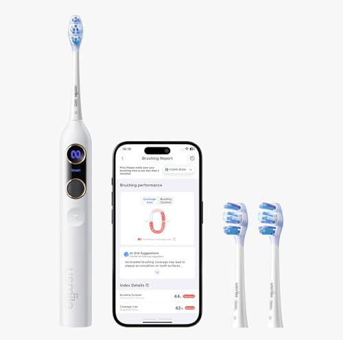 usmile Y20PRO Smart Electric Toothbrush with APP, AM/PM Mode, White