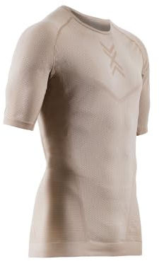 X-Bionic Camiseta de Manga Corta XCEED Run para Hombre - Camiseta de Running de Alto Rendimiento Ideal para Entrenar y Correr - Regulación térmica Avanzada y diseño Duradero - Arena/Arena Oscuro, L