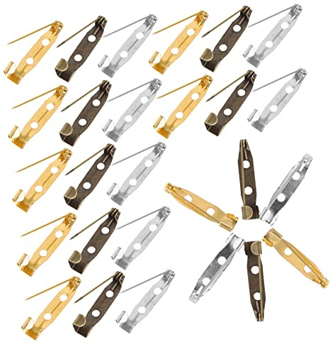 DECORNIJIA 150pièces Lot de Épingles à Nourrice pour Broches DIY Fermoirs De Sécurité Doré Bronze Et Argenté Accessoires pour Création Et Décoration De Bijoux