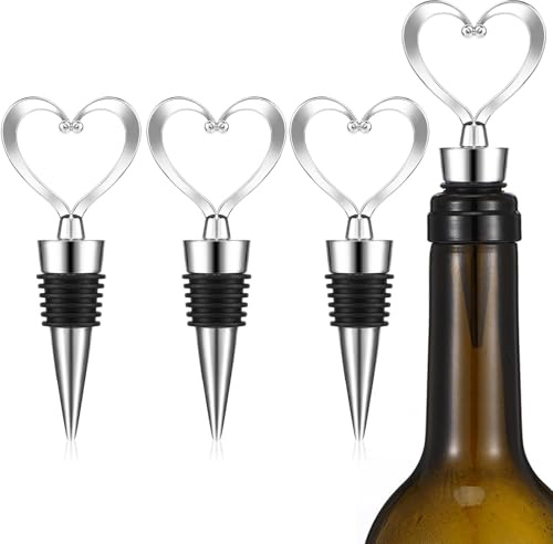 Teouuas 4 Pezzi Tappi per Bottiglie, Tappi per Bottiglie di Vino Riutilizzabili, Tappo Vino Ermetici, Tappo di Bottiglia per Champagne, Birra e Liquori, Conservazione Freschezza (Stile 2)