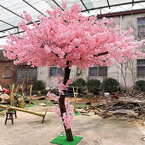 1,8x1m / 5.9x3,2ft arbres de fleur de cerisier artificiels, faux fleur de sakura plante artificielle pour le bureau à domicile intérieur de la maison de mariage à la maison en plein air 2x2m / 6,6x6,6
