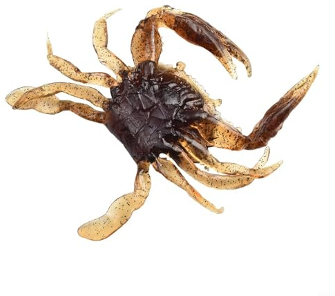 babominimer 125mm 3D Crab Soft Lure for Sea Fishing, Artificial Crab Bait Trap with Realistic Design, PVC Construction, Suitable for Shore, Boat or Angling(Brown)