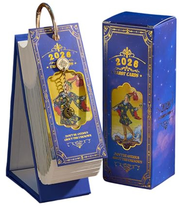 Baoqifong Calendario Diario 2026 - Gestión Artística De Horarios - Calendario Diario De Tarot Para Escritorio - Para Dormitorio Sala De Estar Habitación Estudiantes Niños Adolescentes Adultos