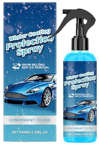 Deicer per Parabrezza Auto, 100 ml, per Rimuovere la Neve finestrini | Spray per sciogliere Il Ghiaccio | per Il Freddo mattutino pendolari all'aperto parcheggi su Strada