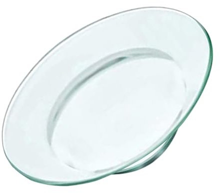 SHINEOFI Piatto in Vetro per Lampada Profumata 12 Cm, Scaldacera di Ricambio Resistente al Calore, Piastra per Fusione della Cera Versatile per Aromaterapia e Oli Essenziali, Accessorio