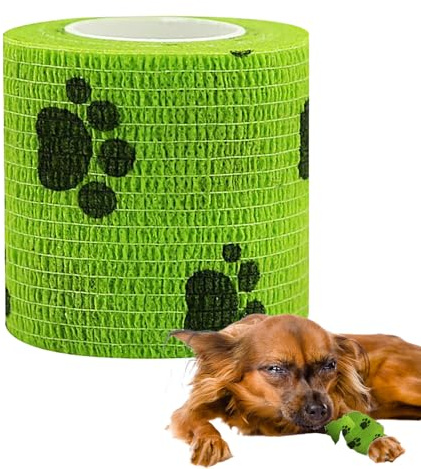 Gungtj Vendaje autoadhesivo – Vendaje autoadhesivo para mascotas – Cuidado de heridas multifuncional para perros pequeños, medianos y grandes
