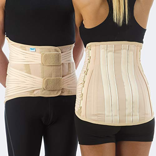 535 F DONNA - Corsetto semirigido lombosacrale alto - 4 rinforzi paravertebrali - 4 tiranti pelvici