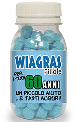 Dor WIAGRAS Pillole per 60 Anni - Articolo Scherzoso Idea Regalo per Festa Compleanno