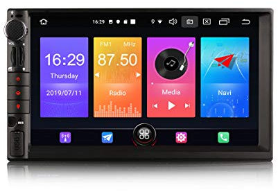 Erisin Android 10 bilradio 2Din universell fyrkärnig mediaspelare stöder Bluetooth Carplay Android Auto GPS Navi 4G WiFi OBD TPMS DVB-T2 Dab + RDS-spegellänk