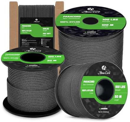 Abma Cord 2mm Paracord 100M 100% Nylonrep 1 Tråd Nylonsnöre Typ I