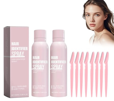 2PC Hair Identifier Spray for Face Shaving 100ml, Haaridentifizierungsspray für die Gesichtsrasur, Sanft Und Hautfreundlich, Facial Hair Identifier Spray For Dermaplaning, conditioner3—10